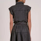 Elan Sleeveless Collared Dress-Grey