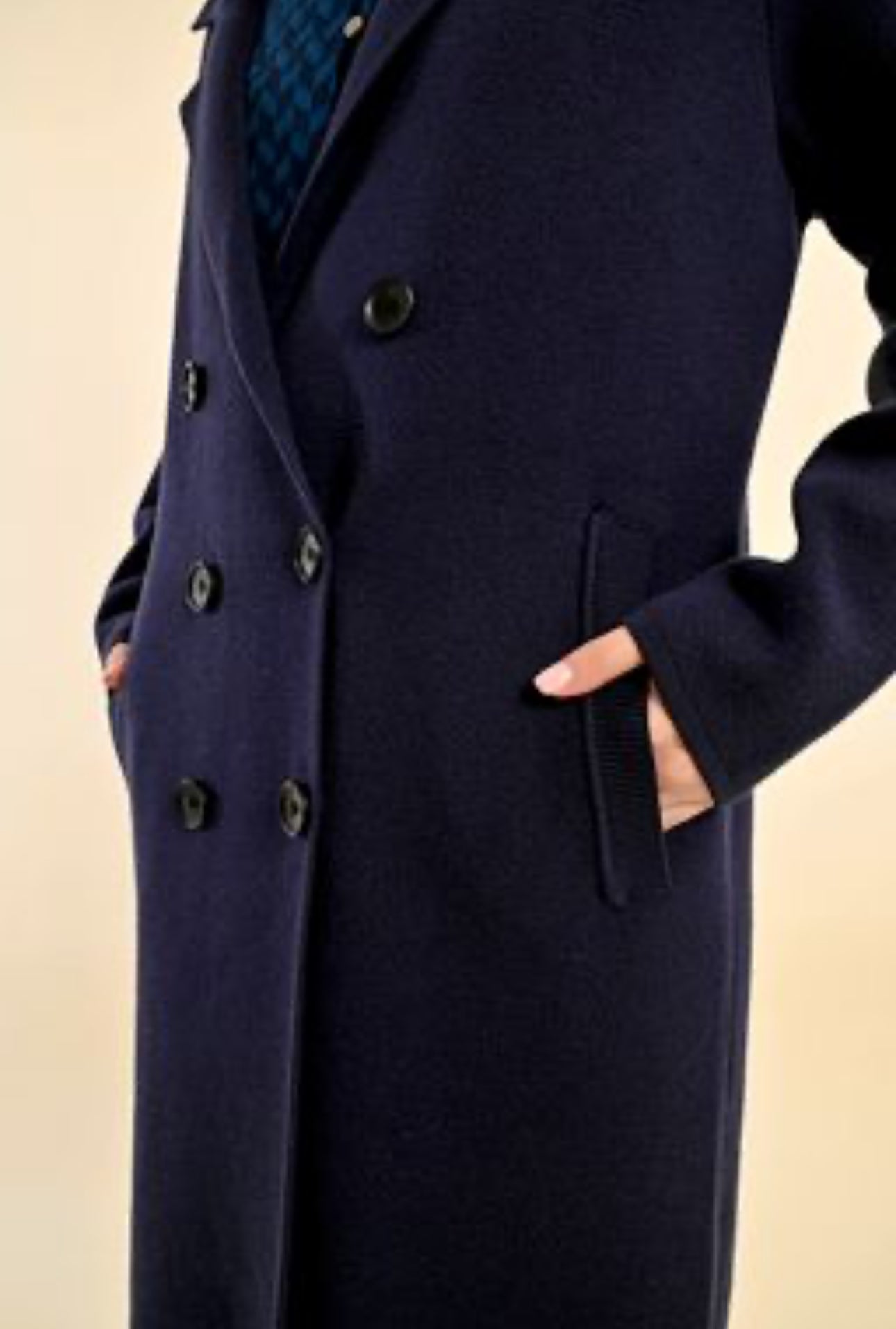 Molly Bracken Knit Coat-Navy Blue