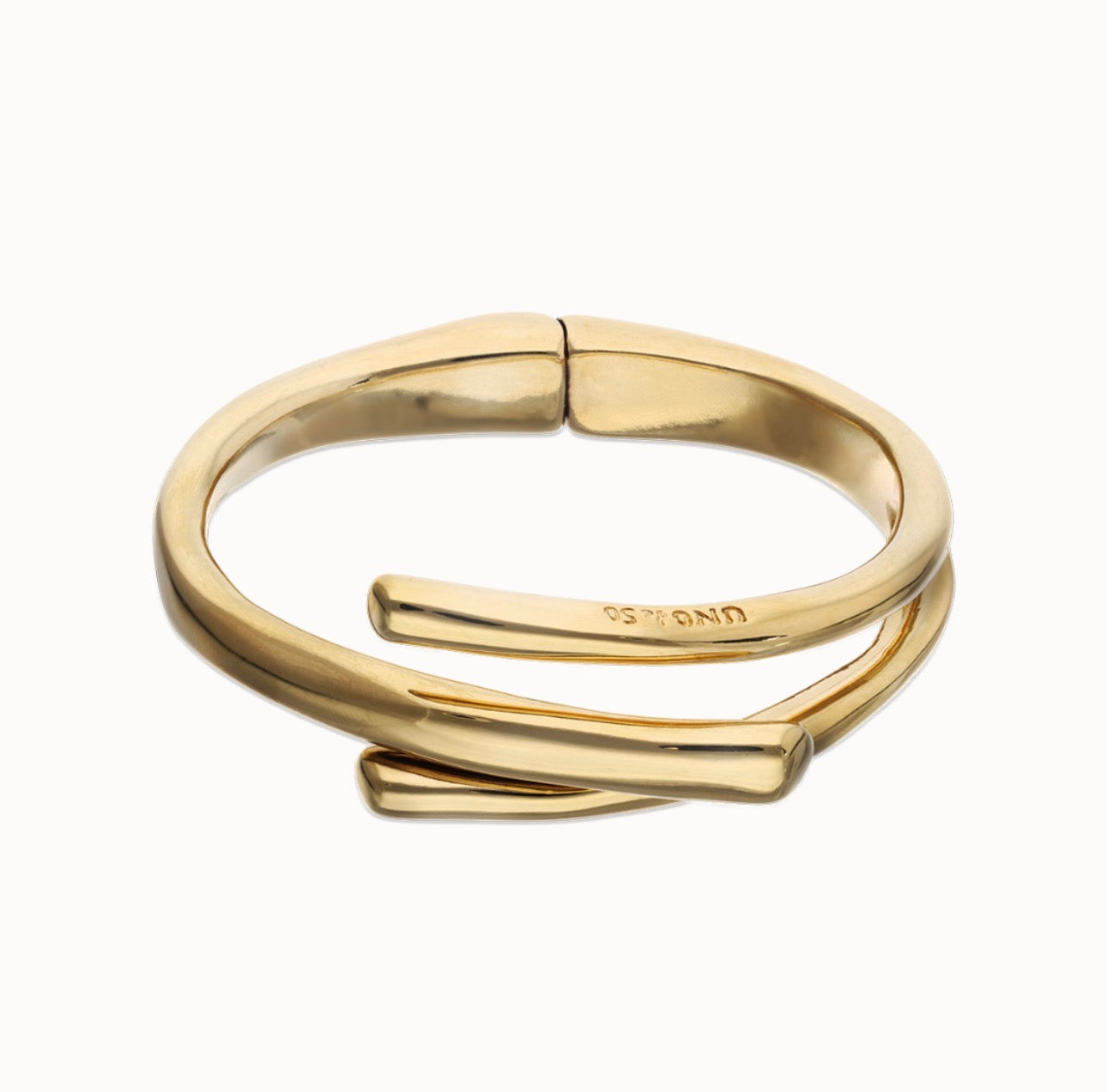 Uno de 50 "Raices" Hinged Bangle-Gold