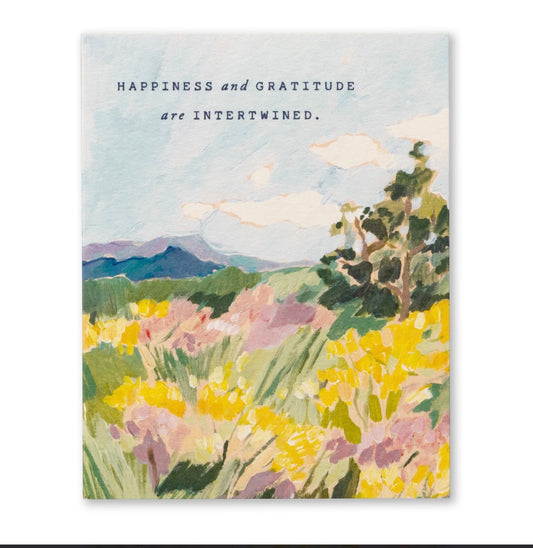 Compendium “Happiness & Gratitude are Intertwined” Card
