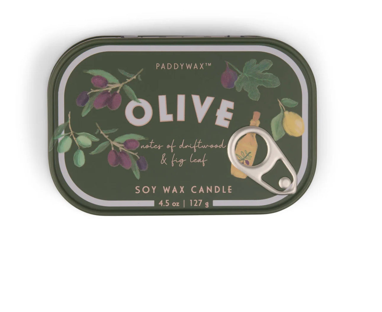 Paddywax Bistro 4.5oz Fig and Olive Tin Candle - Thumbnail 5