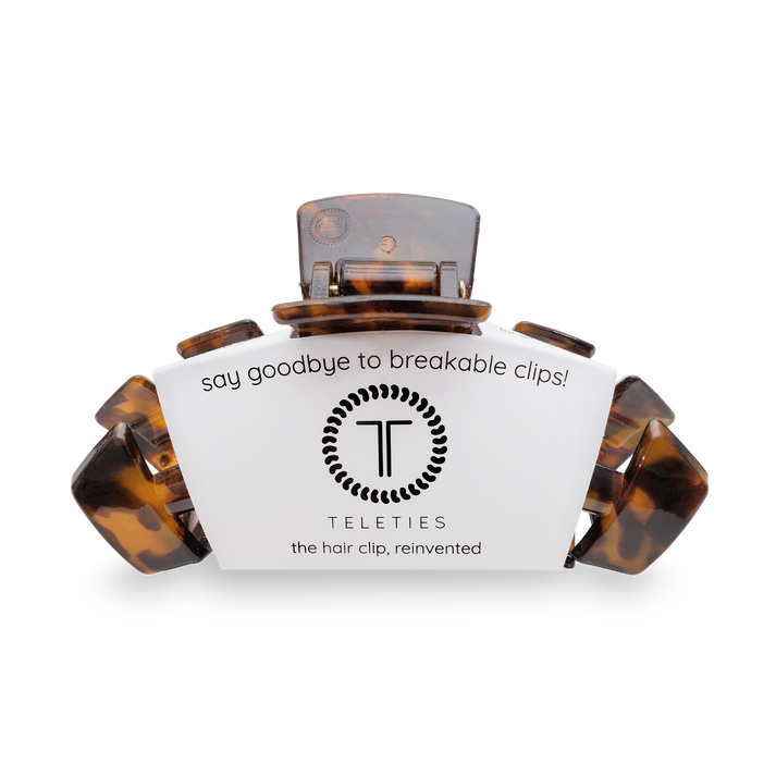 Teleties Classic Small Claw Hairclip-Tortoise