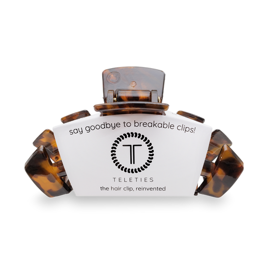 Teleties Classic Large Claw Hairclip-Tortoise