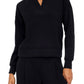 Spanx AirEssentials V-Neck Long Sleeve Sweatshirt - Very Black