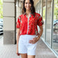 Johnny Was Steph Button Up Blouse-Attar Print