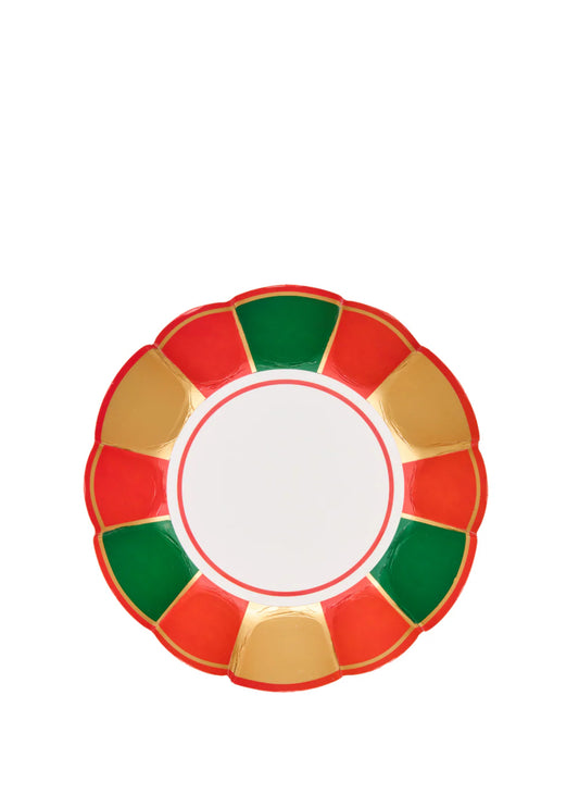 Sophistiplate “Joyful Christmas” Scalloped Appetizer/Dessert Bowl