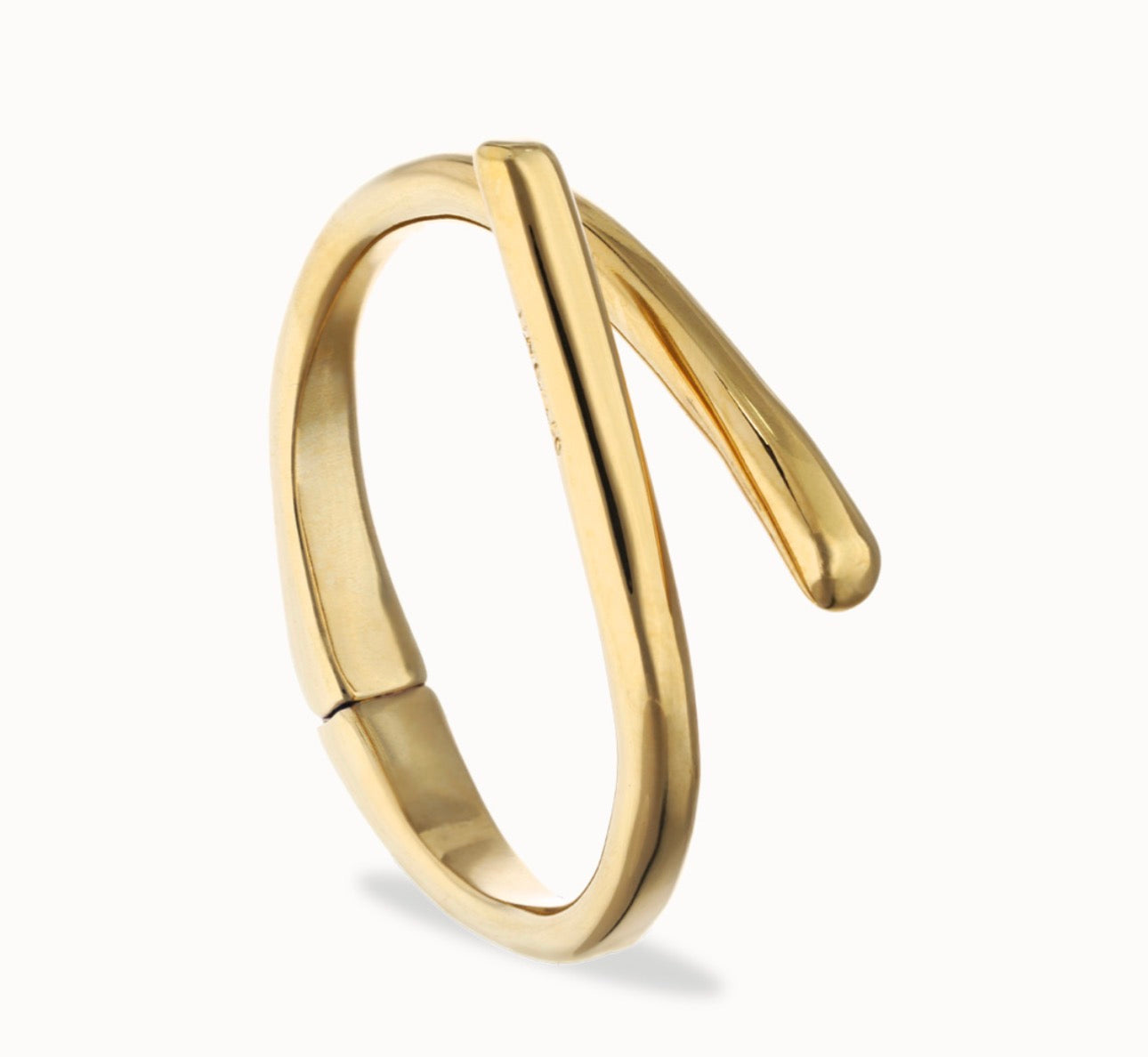 Uno de 50 "Raices" Hinged Bangle-Gold