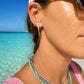 LeMel Dee Alternating Turquoise & CZ Tennis Necklace-16” Gold