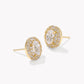 Kendra Scott Bella Stud Earring-Gold White CZ