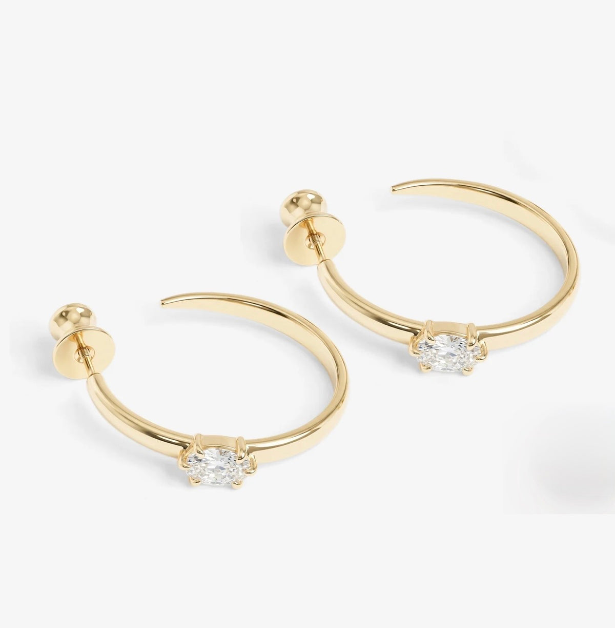 Melinda Maria “She’s on Point” Lasso Hoops-Gold/White