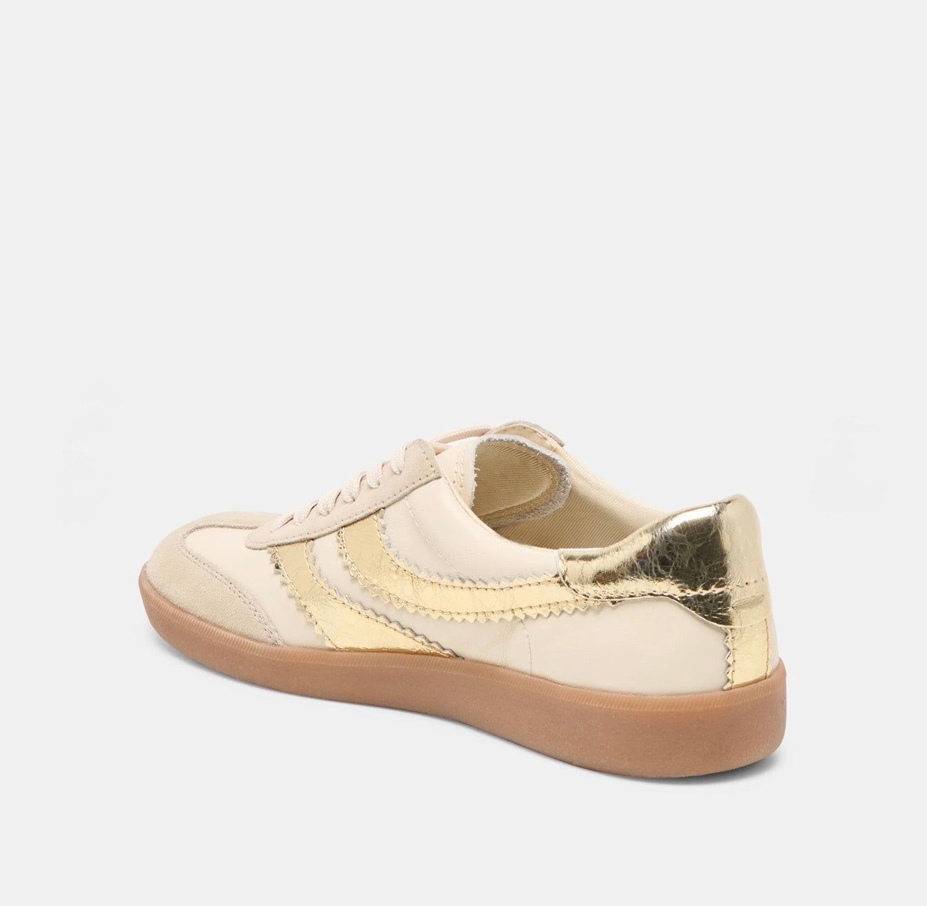 Dolce Vita “Merit” Sneaker-White/Gold Leather