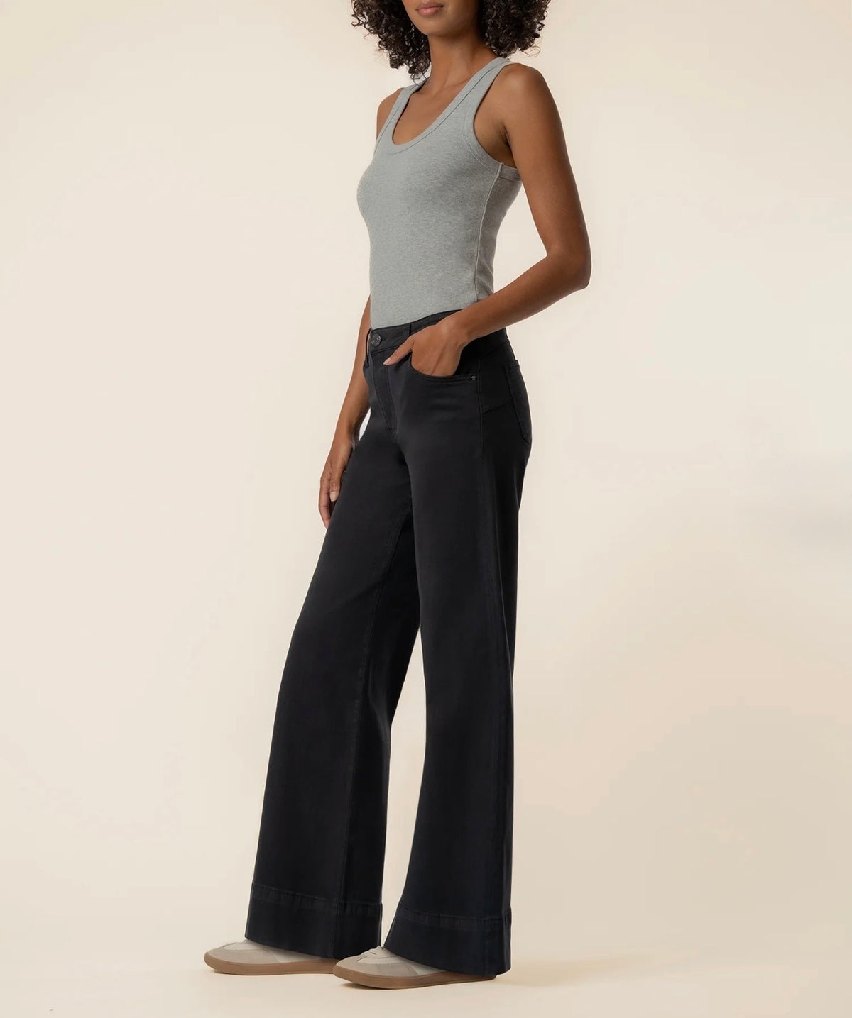 Kut from the Kloth "Maya" High Rise Fab Ab Wide Leg- Celebrating