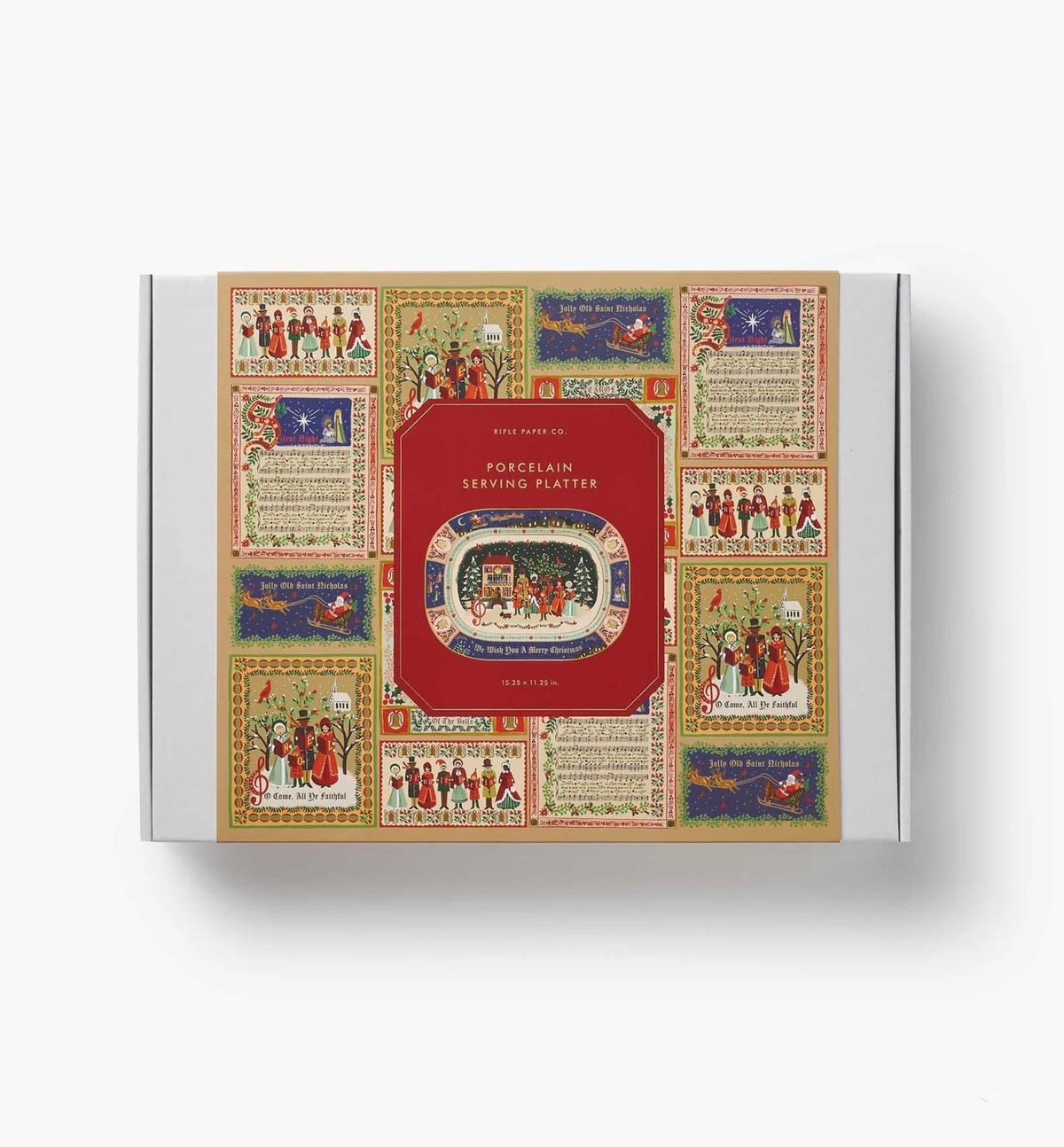 Rifle Paper Co. "Christmas Carols" Large Porcelain Serving Platter