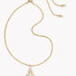 Kendra Scott Abbie Crystal Long Pendant Necklace-Gold Neutral Mix
