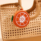 Shiraleah "Orange" Zip Pouch Charm/Key Ring