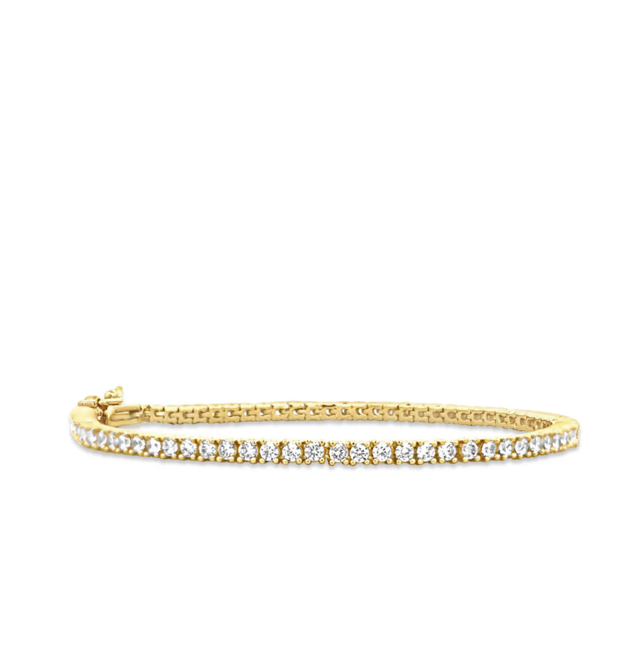 LeMel CZ Gold Tennis Bracelet-Medium 7”