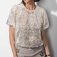 Greylin "Grace" Velvet Sequin Bubble Top-Cream