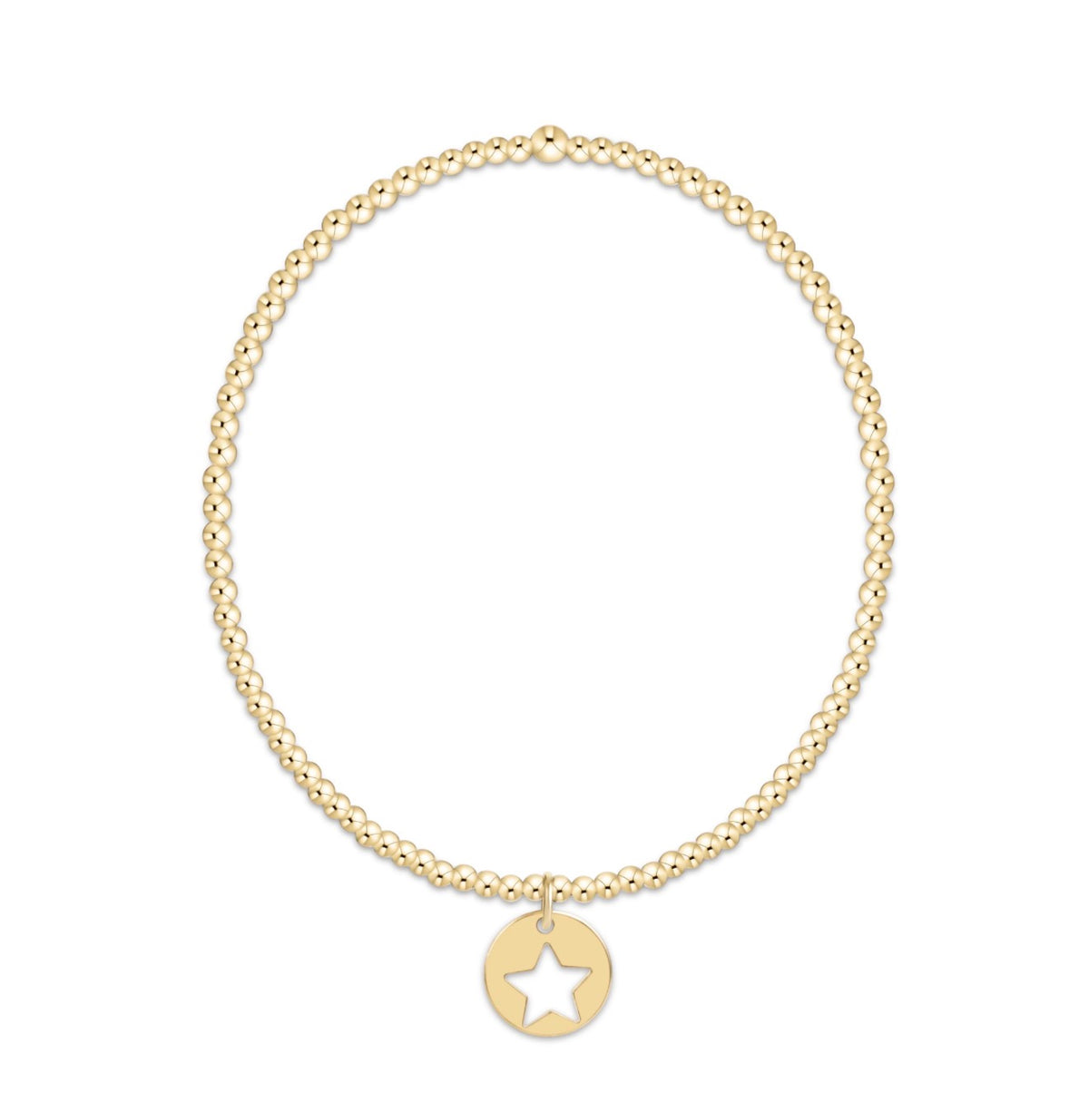 Enewton EGIRL "Classic” Gold 2mm Bead Bracelet - Star Small Gold Disc