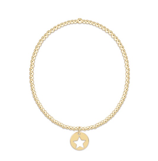 Enewton EGIRL "Classic” Gold 2mm Bead Bracelet - Star Small Gold Disc