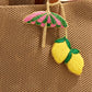 Shiraleah "Lemon/Umbrella” Beaded Bag Charm