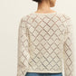 Z Supply Hullen Crochet Sweater- Cloud