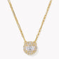 Kendra Scott Bella Short Pendant Necklace-Gold White CZ