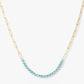 Melinda Maria “Not Your Basic Samantha” Tennis Necklace Gold/Blue Opal