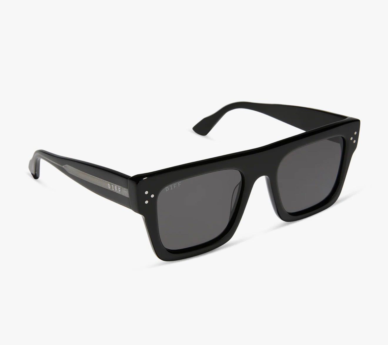 DIFF Eyewear "Roberts" Black/Grey Polarized Sunglasses