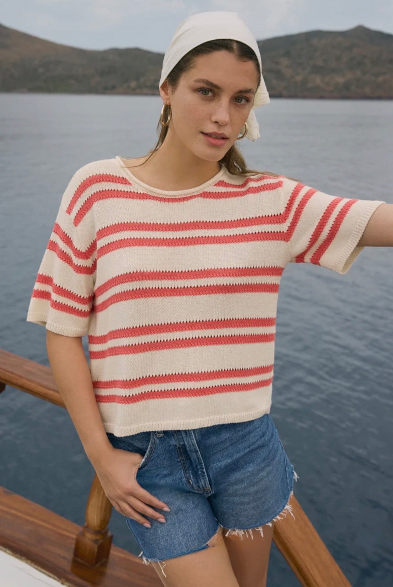 Z Supply Prado Stripe Sweater Tee-Gelato