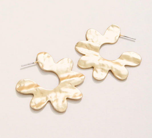 Spartina 449 Kai Flower Hoop Earrings -Gold