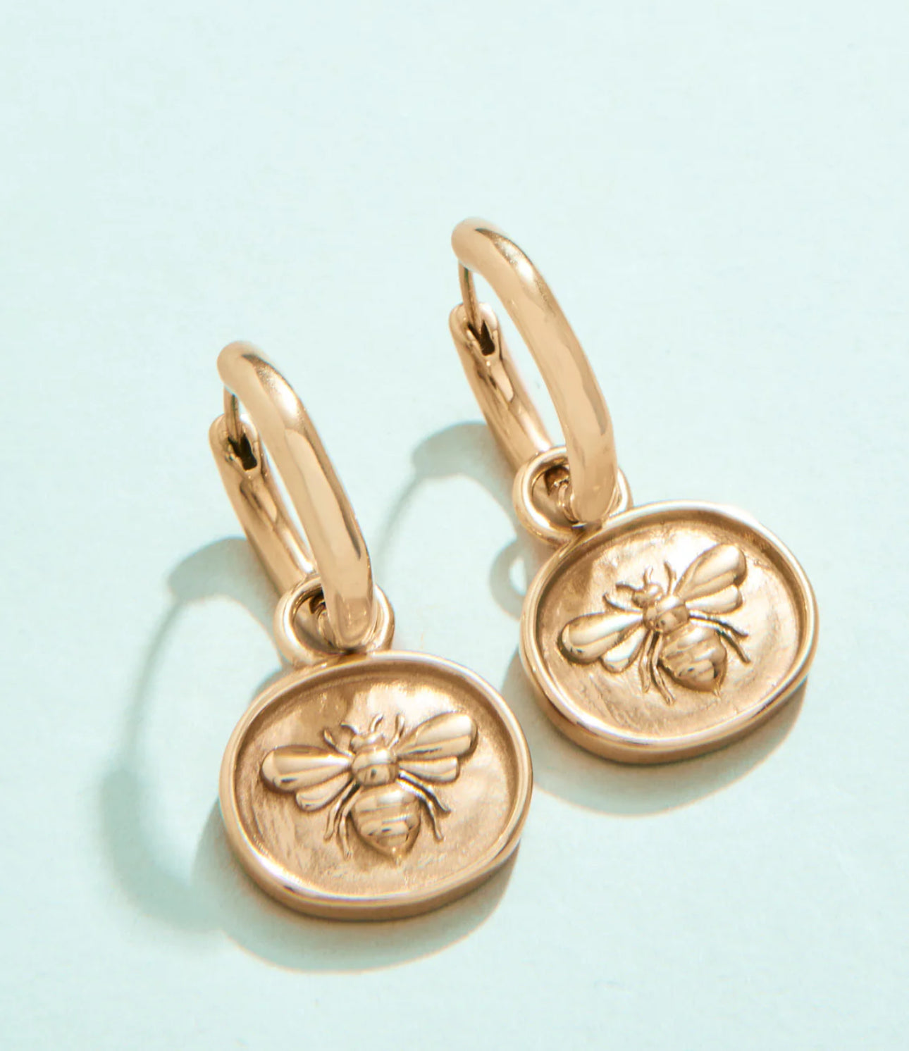 Spartina 449 SP Mason Bee Convertible Hoop Earrings-Bee