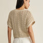 Z Supply Ballast Cropped Crochet Top- Natural