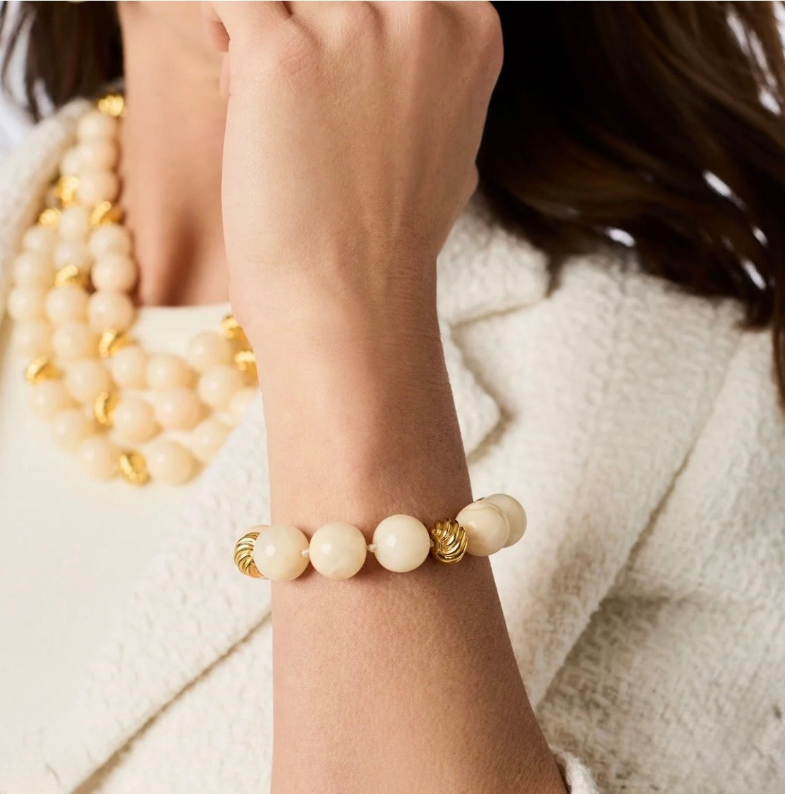 Julie Vos “Ravello” Bracelet-Gold/Ivory