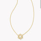 Kendra Scott Snowflake Pendant Necklace - Gold White Opal