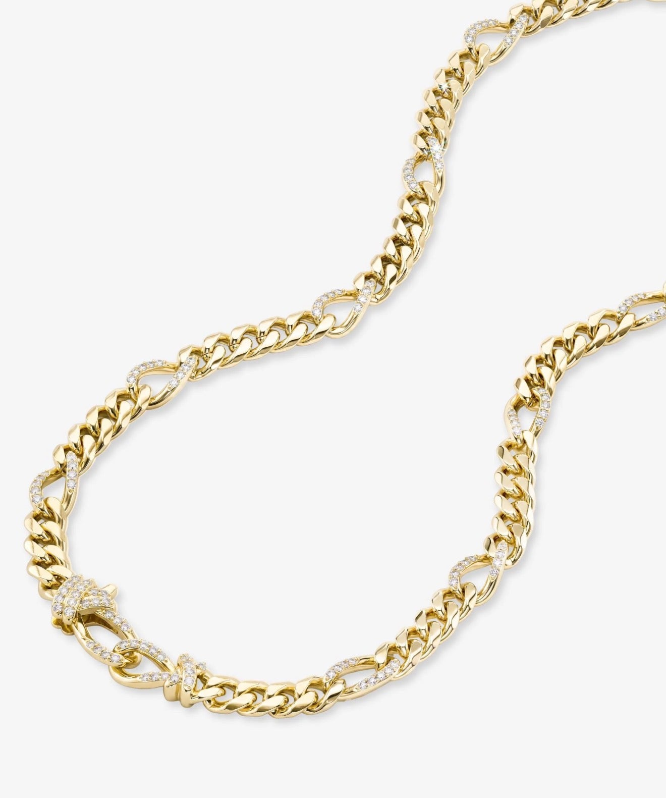 Melinda Maria “Knot Figaro” Chain Necklace-Gold