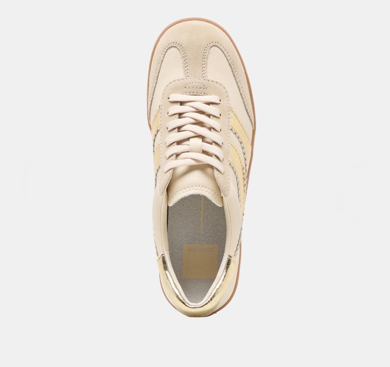 Dolce Vita “Merit” Sneaker-White/Gold Leather