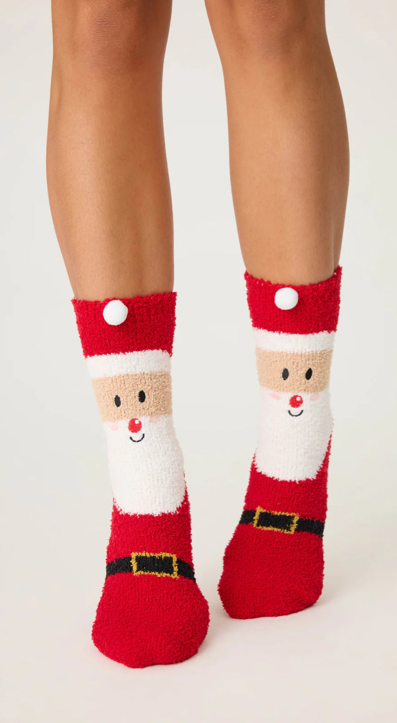 PJ Salvage "Santa" Socks-Red