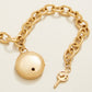 Spartina 449 Mini Round Locket Toggle Bracelet 7- 8"-Starburst