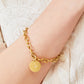 Spartina 449 Mini Round Locket Toggle Bracelet 7- 8"-Starburst