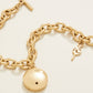 Spartina 449 Mini Round Locket Toggle Bracelet 8"-MOP