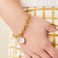 Spartina 449 Mini Round Locket Toggle Bracelet 8"-MOP