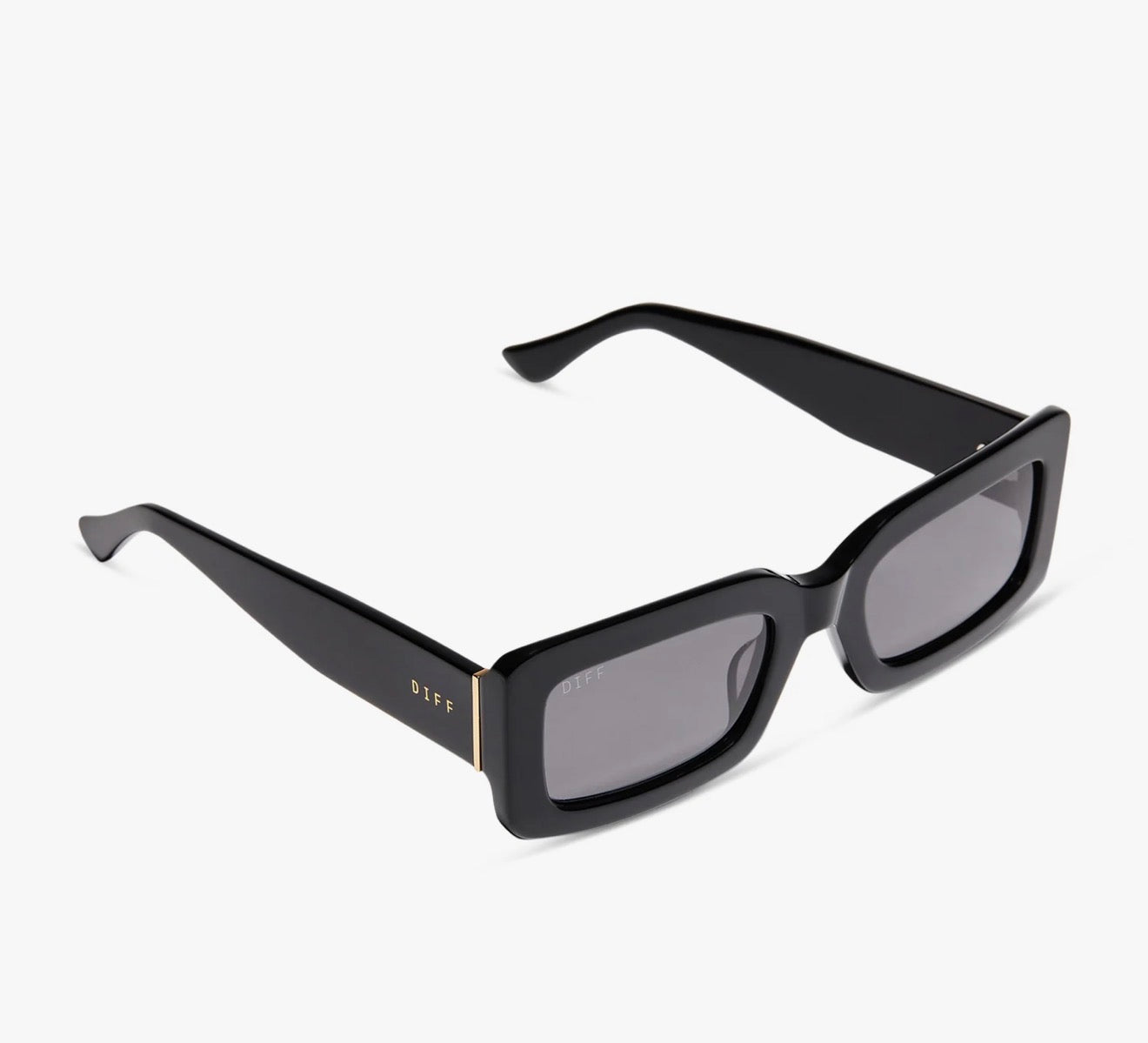 Diff Eyewear “Indy” Black Grey Polarized Sunglasses