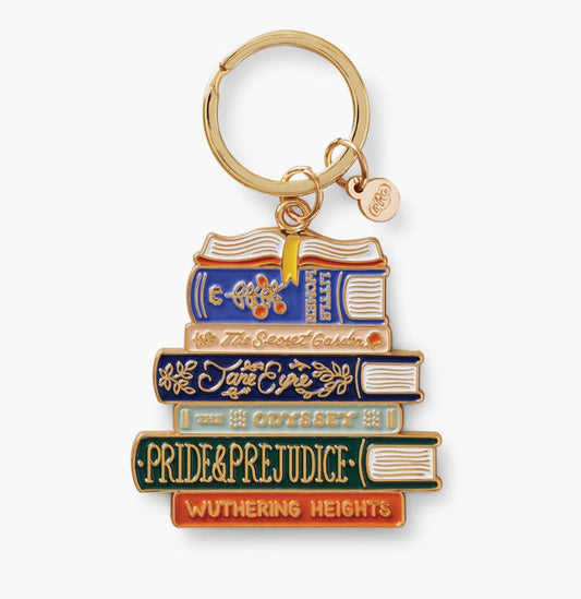 Rifle Paper Co. "Book Club" Enamel Keychain