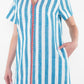 THML "Kimber" S/S Striped Dress-Blue/White