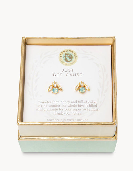 Spartina 449 Sea La Vie Stud Earrings-Just Bee-cause/Little Bee