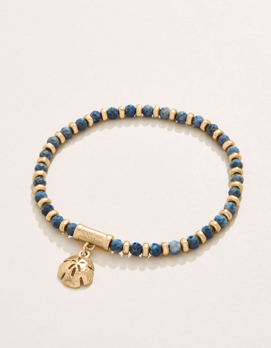 Spartina 449 Calm Water Stretch Bracelet 4mm-Blue Coral