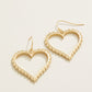 Spartina 449 Scalloped Heart Earrings-Gold