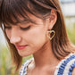 Spartina 449 Scalloped Heart Earrings-Gold