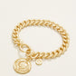 Spartina 449 Damask Coin Bracelet-Gold