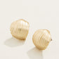 Spartina 449 Shell Hoop Earrings-Gold
